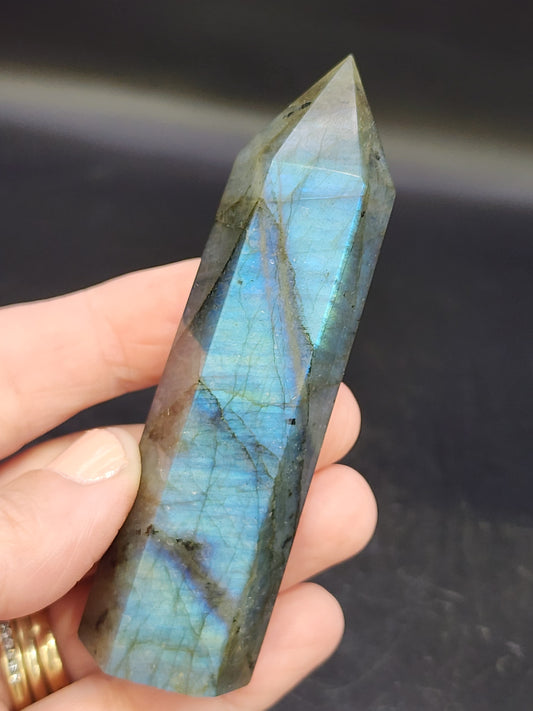 Labradorite Tower/Point with Blue Flash- 3.4" inches
