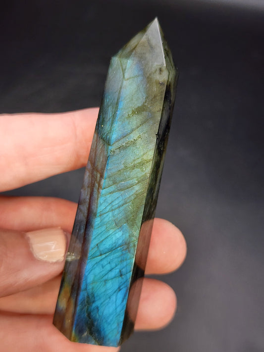 Labradorite Tower/Point with Blue Flash- 3.25" inches