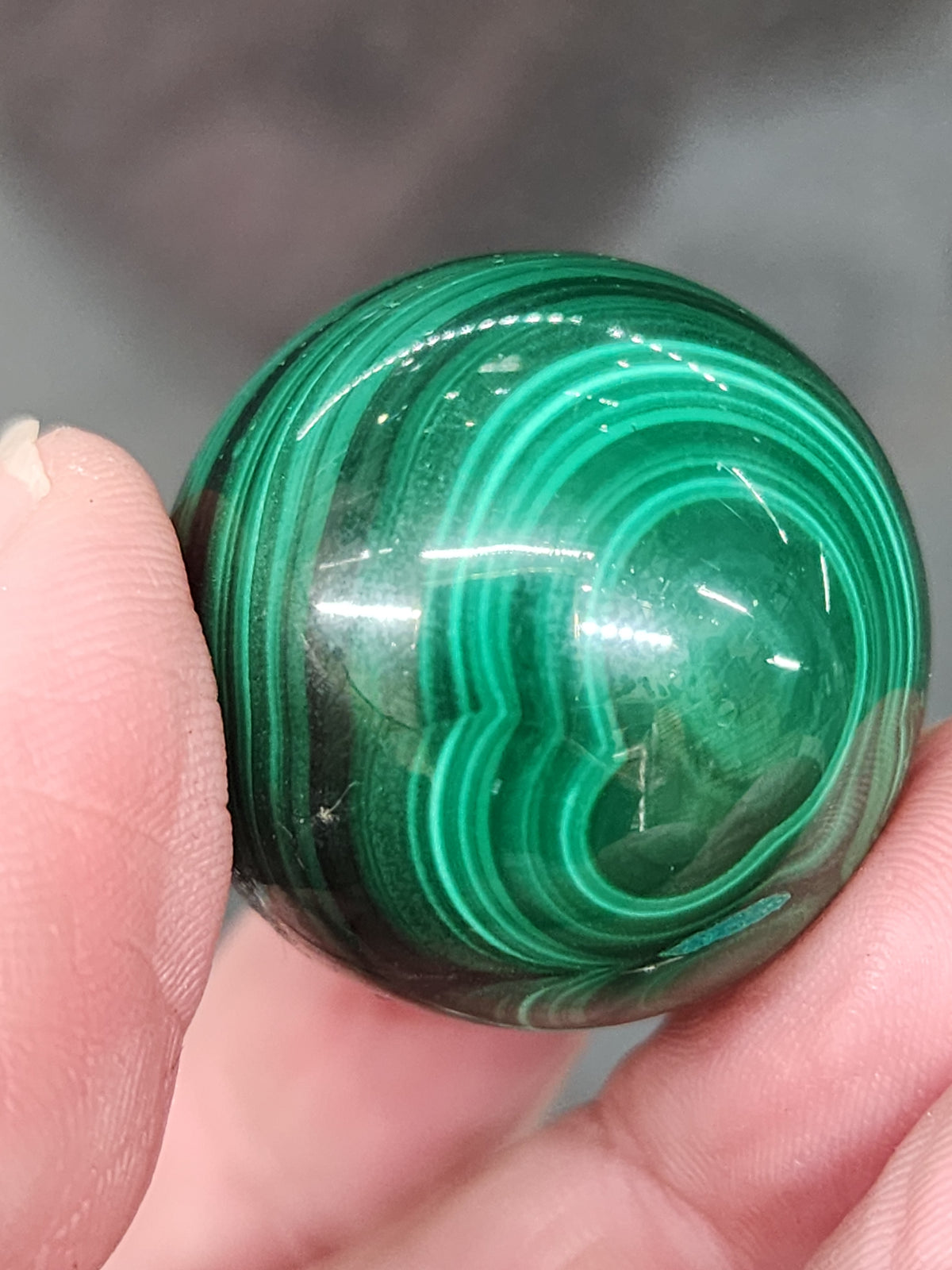 Malachite Sphere- 1.1 inch diameter