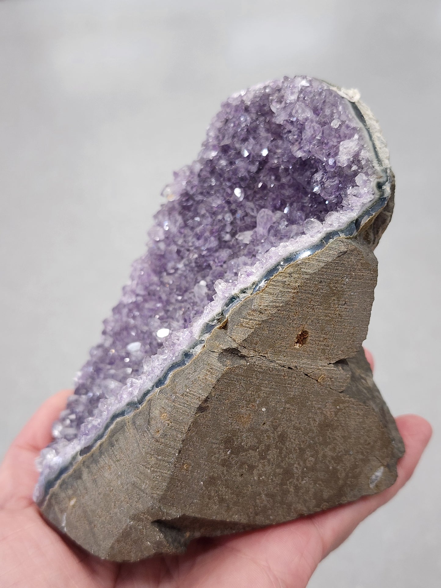 Amethyst Druzy Cut Base - 4.2 inches