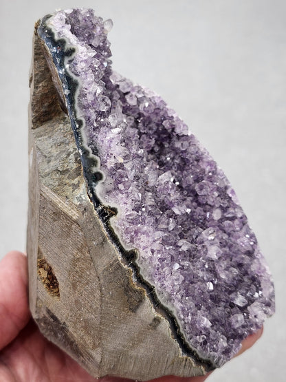 Amethyst Druzy Cut Base - 4.2 inches