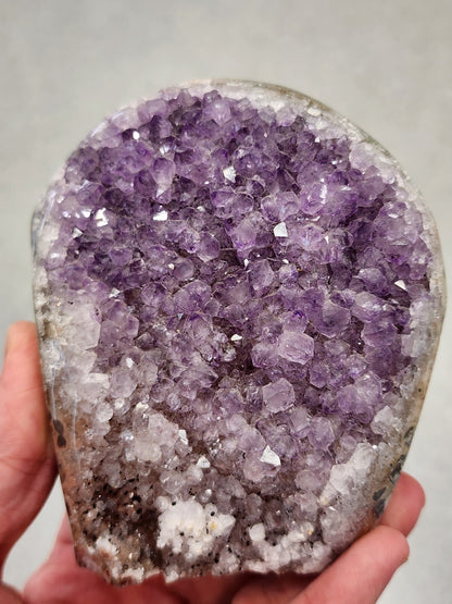 Amethyst Druzy Cut Base - 3.5 inches