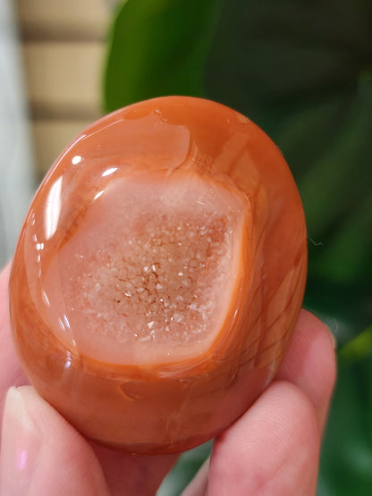 Druzy Carnelian Palm Stone