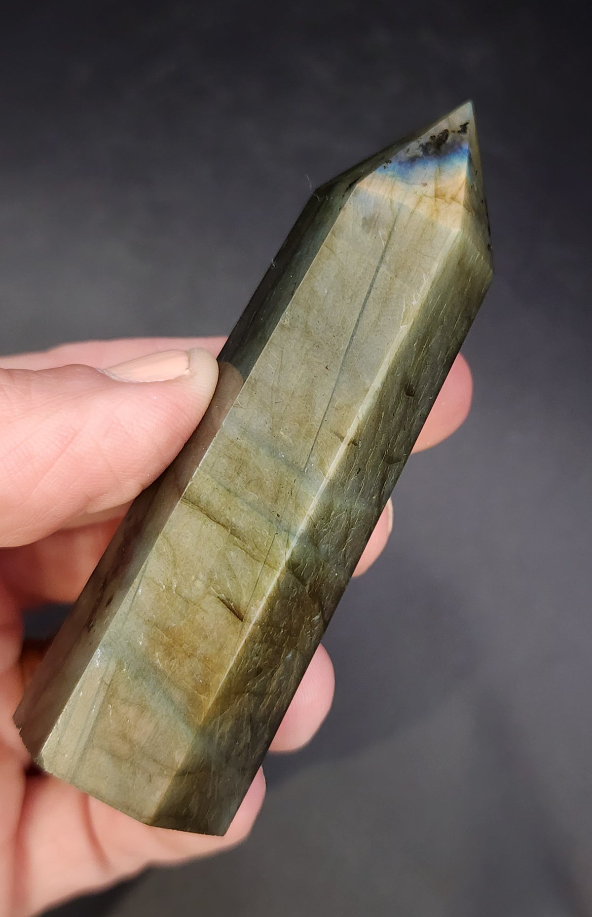 Labradorite Tower/Point with Golden Flash- 3.25" inches