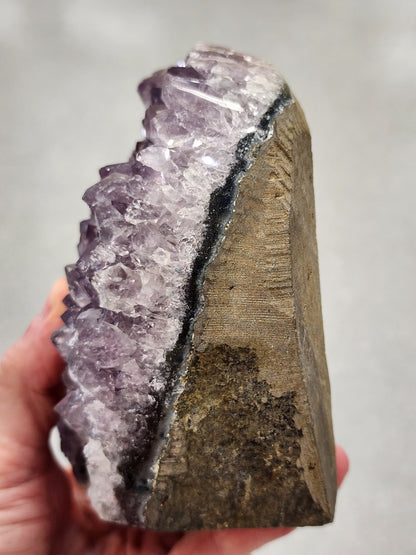 Amethyst Druzy Cut Base - 5 inches
