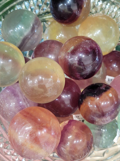 Rainbow Fluorite Sphere