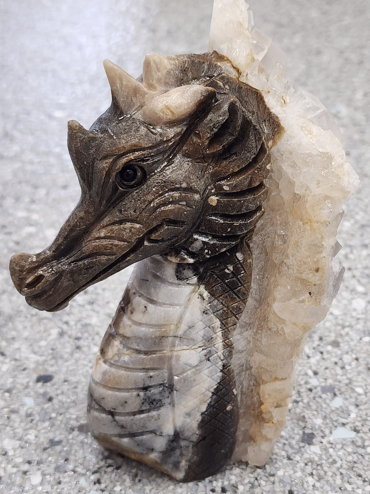 Calcite Dragon Carving - 5.1 inches
