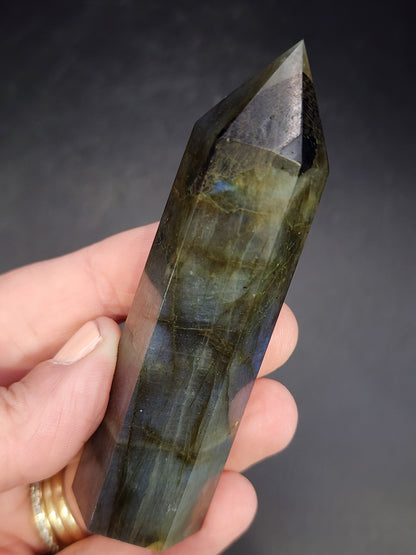 Labradorite Tower/Point with Blue Flash- 3.5" inches