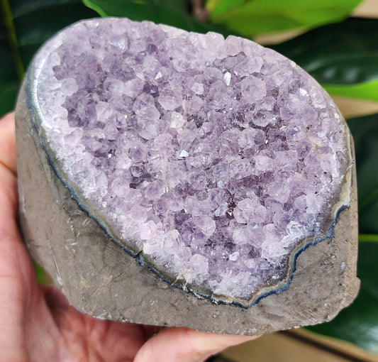 Amethyst Druzy Cut Base - 3.1 inches