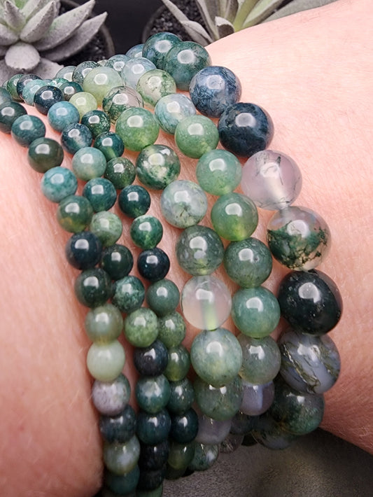 Moss Agate Crystal Bracelet