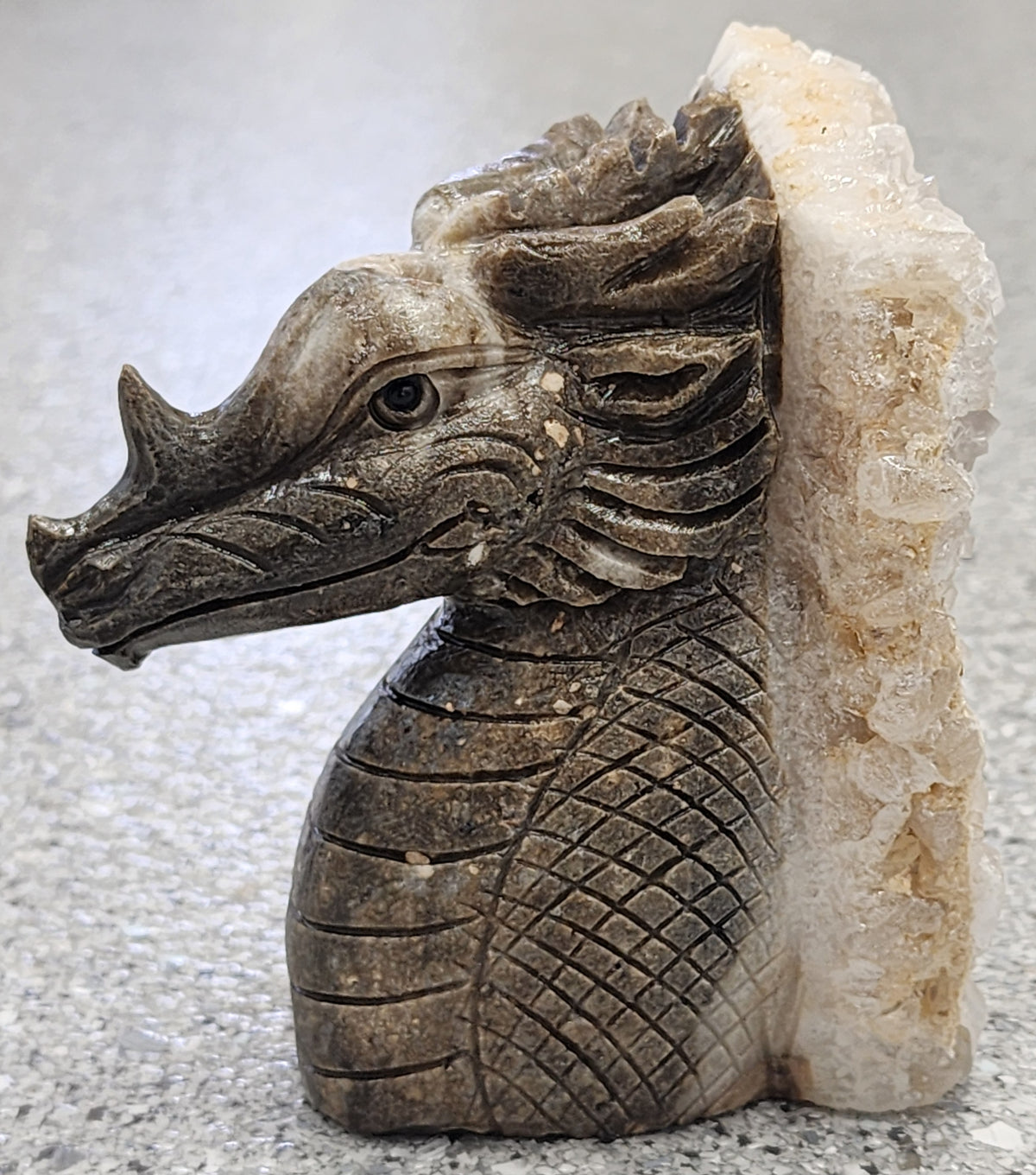 Calcite Dragon Carving - 4.8 inches