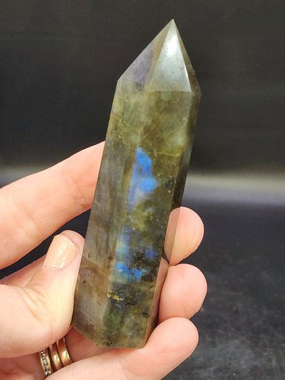 Labradorite Tower/Point with Blue Flash- 3.5" inches