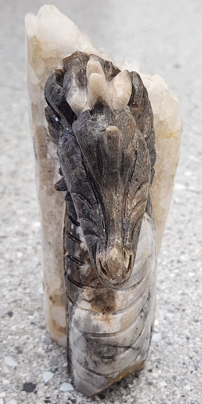 Calcite Dragon Carving - 5.1 inches